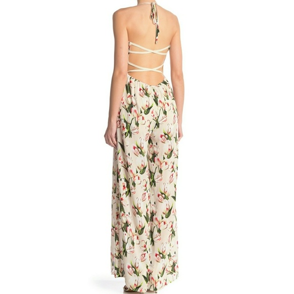TOV NWOT Printed Halter Jumpsuit - Picture 3 of 5
